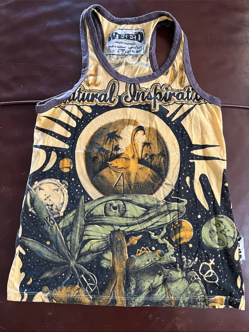 Natural Inspiration Graphic Tank Top - Yellow & Green